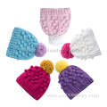 Hand Knit Winter Warm Acrylic Pom Pom Beanie